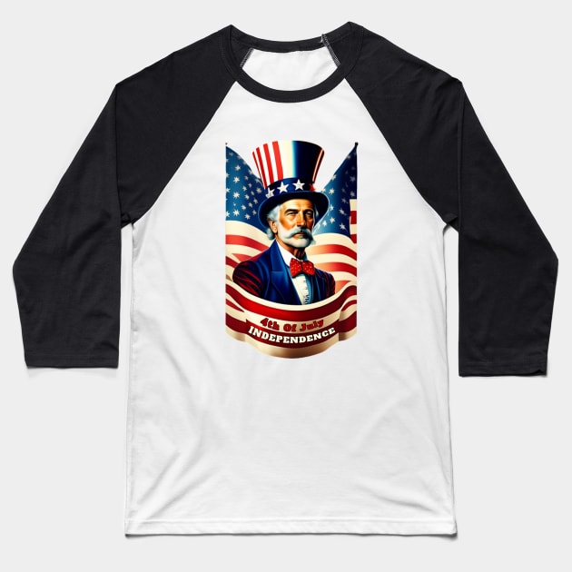 Happy 4th of july 2023 Baseball T-Shirt by DMS DESIGN